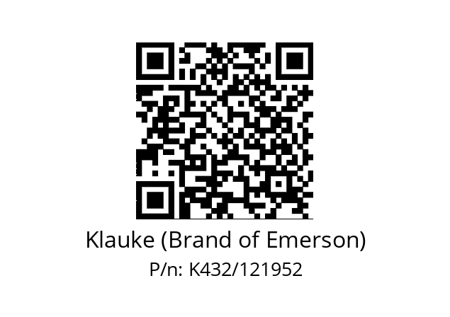   Klauke (Brand of Emerson) K432/121952