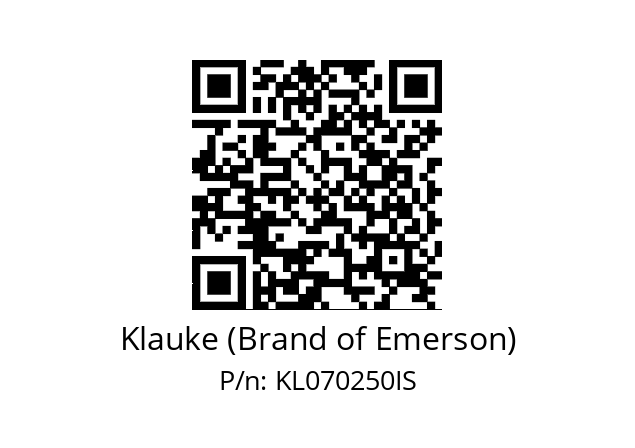   Klauke (Brand of Emerson) KL070250IS