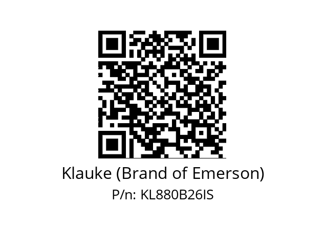   Klauke (Brand of Emerson) KL880B26IS