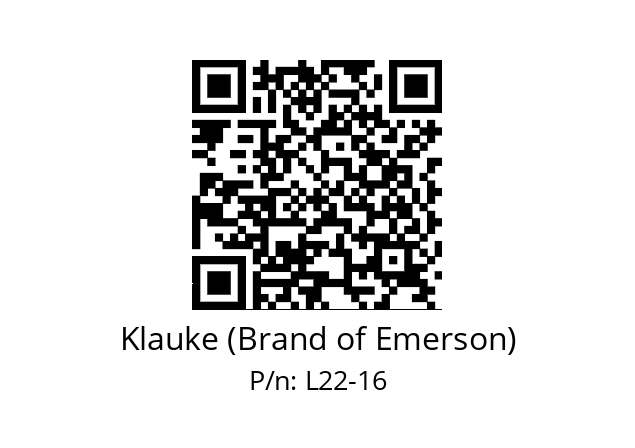   Klauke (Brand of Emerson) L22-16