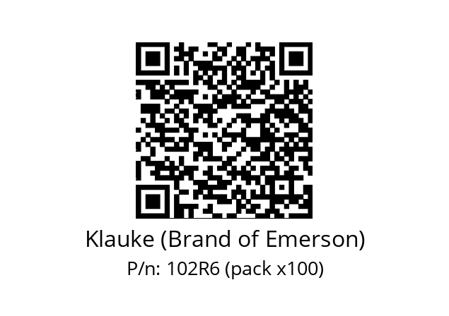   Klauke (Brand of Emerson) 102R6 (pack x100)