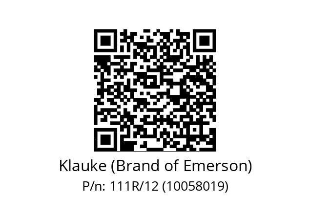   Klauke (Brand of Emerson) 111R/12 (10058019)