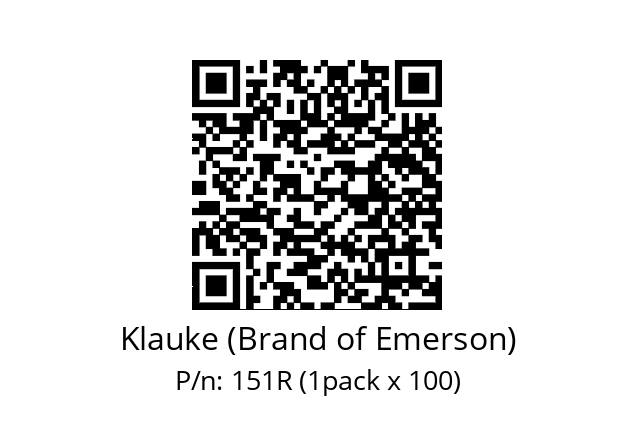   Klauke (Brand of Emerson) 151R (1pack x 100)