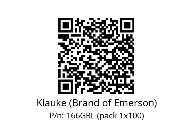   Klauke (Brand of Emerson) 166GRL (pack 1x100)