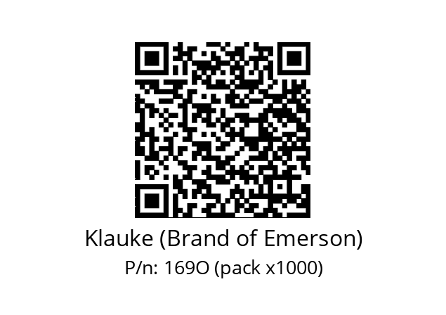   Klauke (Brand of Emerson) 169O (pack x1000)