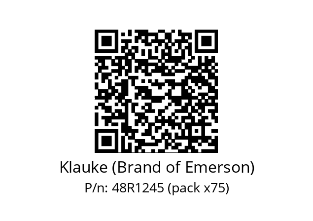   Klauke (Brand of Emerson) 48R1245 (pack x75)