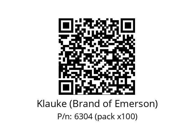   Klauke (Brand of Emerson) 6304 (pack x100)