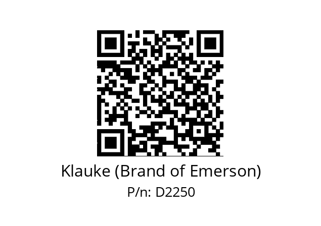   Klauke (Brand of Emerson) D2250