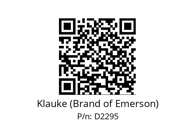   Klauke (Brand of Emerson) D2295