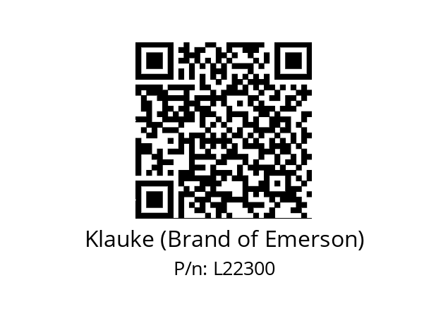   Klauke (Brand of Emerson) L22300