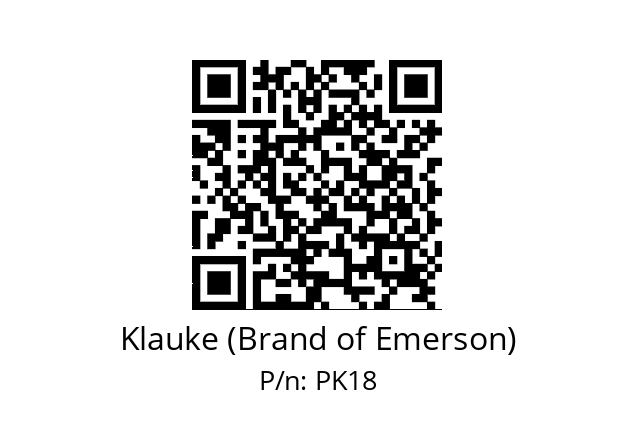   Klauke (Brand of Emerson) PK18