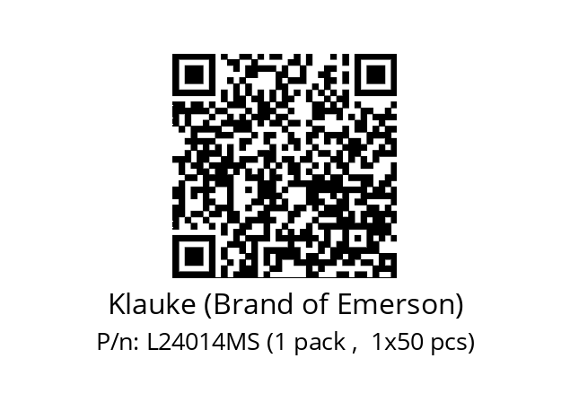   Klauke (Brand of Emerson) L24014MS (1 pack ,  1x50 pcs)