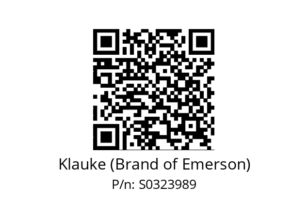   Klauke (Brand of Emerson) S0323989