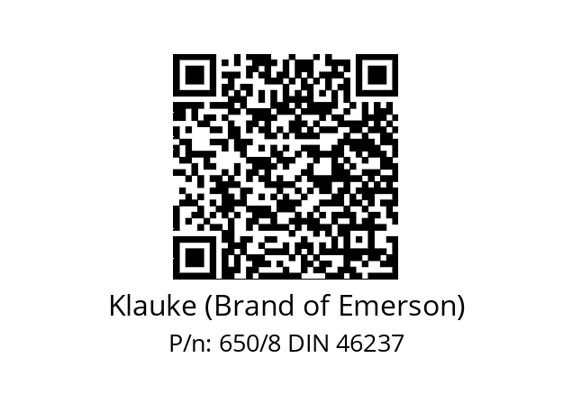   Klauke (Brand of Emerson) 650/8 DIN 46237