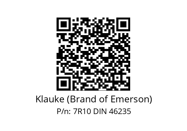   Klauke (Brand of Emerson) 7R10 DIN 46235