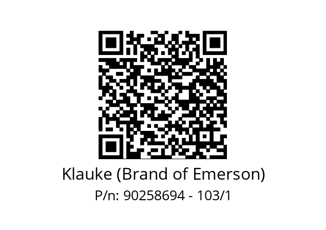   Klauke (Brand of Emerson) 90258694 - 103/1