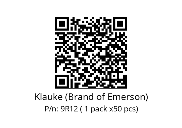   Klauke (Brand of Emerson) 9R12 ( 1 pack x50 pcs)