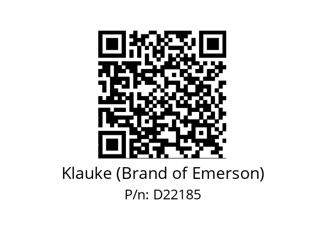   Klauke (Brand of Emerson) D22185