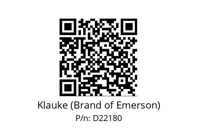   Klauke (Brand of Emerson) D22180