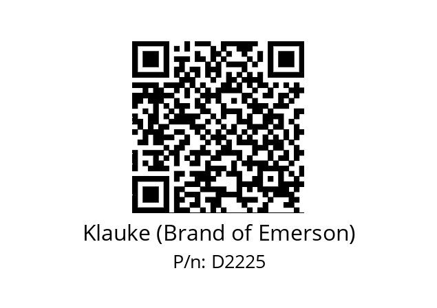   Klauke (Brand of Emerson) D2225