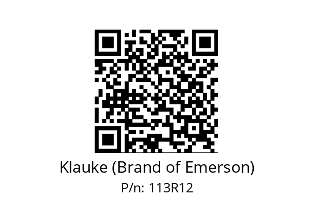   Klauke (Brand of Emerson) 113R12