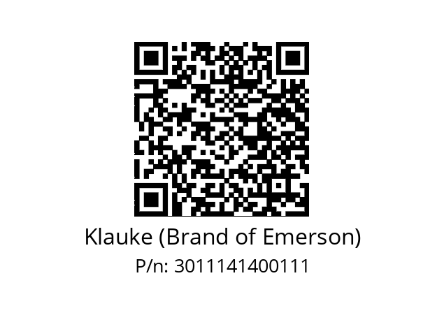   Klauke (Brand of Emerson) 3011141400111