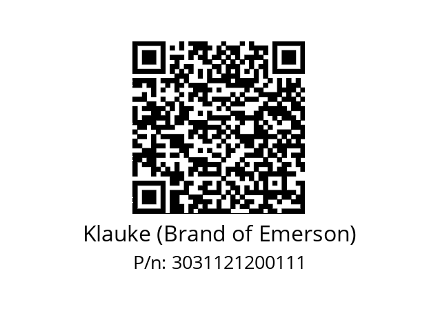   Klauke (Brand of Emerson) 3031121200111