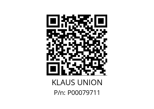   KLAUS UNION P00079711