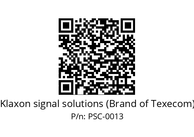   Klaxon signal solutions (Brand of Texecom) PSC-0013