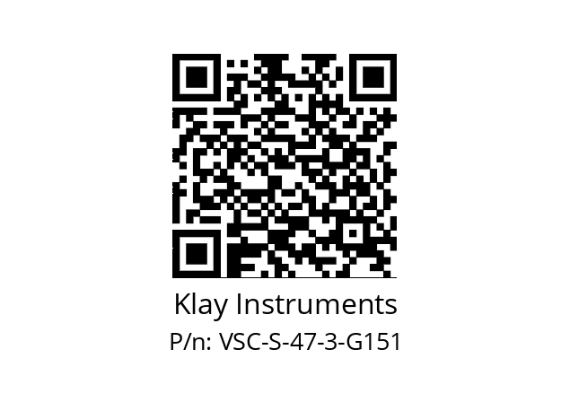   Klay Instruments VSC-S-47-3-G151