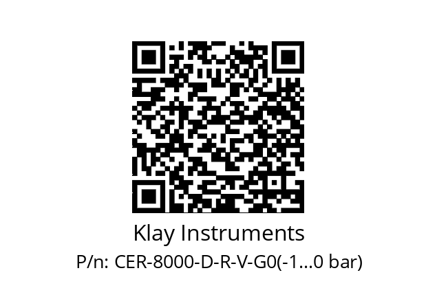   Klay Instruments CER-8000-D-R-V-G0(-1...0 bar)