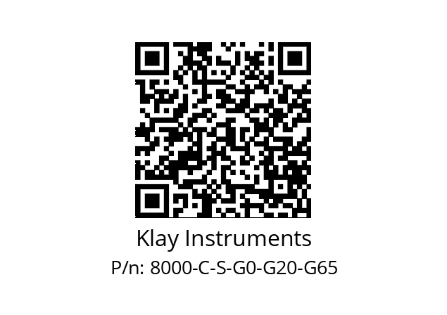   Klay Instruments 8000-C-S-G0-G20-G65