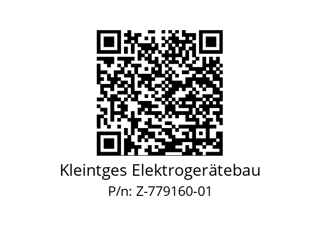   Kleintges Elektrogerätebau Z-779160-01