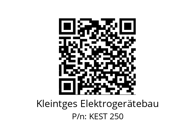   Kleintges Elektrogerätebau KEST 250