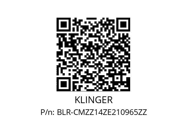   KLINGER BLR-CMZZ14ZE210965ZZ