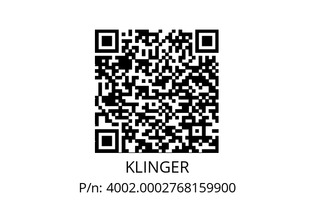   KLINGER 4002.0002768159900