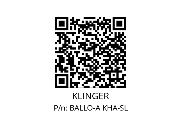   KLINGER BALLO-A KHA-SL