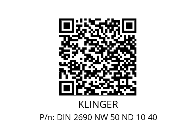   KLINGER DIN 2690 NW 50 ND 10-40