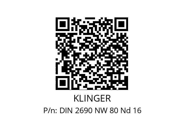   KLINGER DIN 2690 NW 80 Nd 16