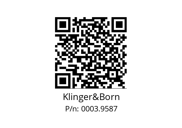   Klinger&Born 0003.9587