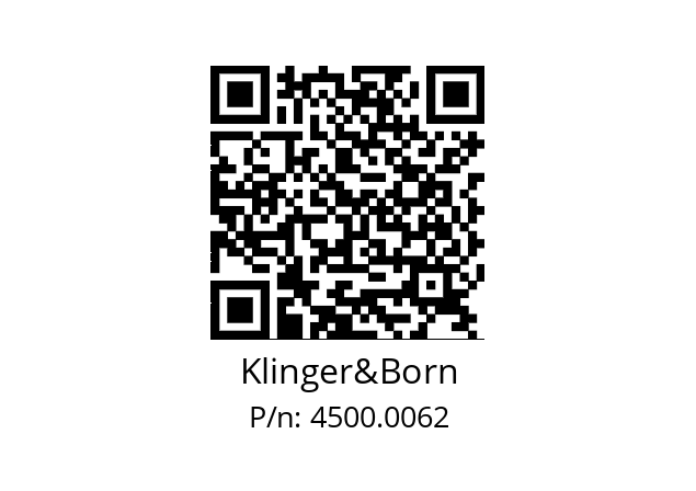   Klinger&Born 4500.0062