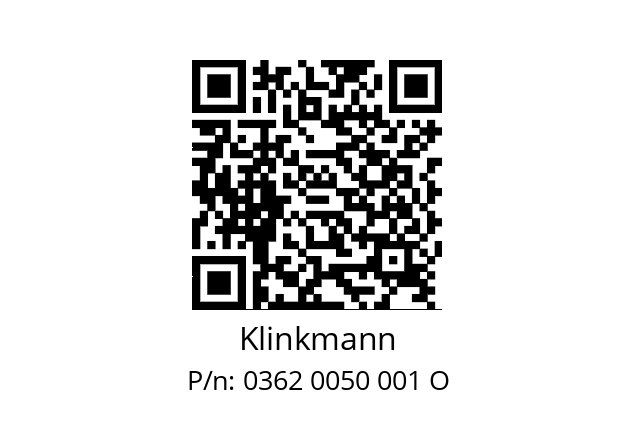   Klinkmann 0362 0050 001 O