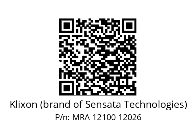   Klixon (brand of Sensata Technologies) MRA-12100-12026