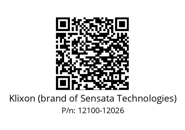   Klixon (brand of Sensata Technologies) 12100-12026