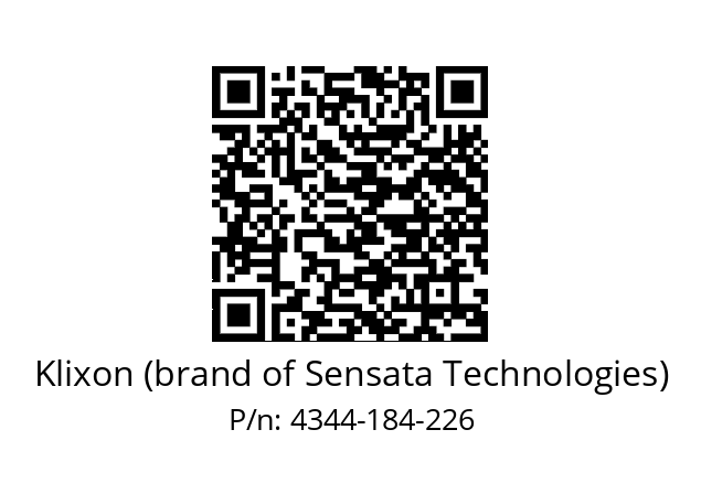   Klixon (brand of Sensata Technologies) 4344-184-226