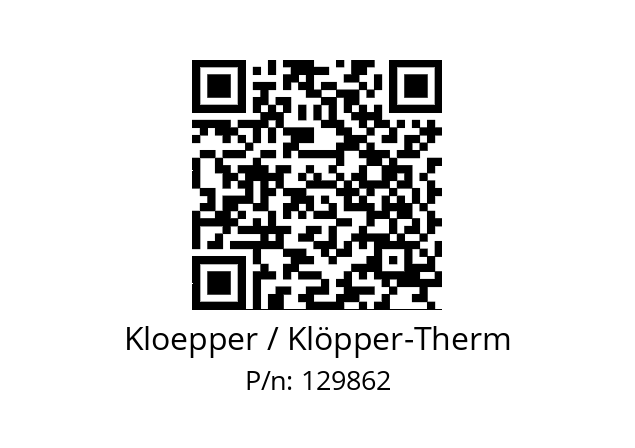   Kloepper / Klöpper-Therm 129862