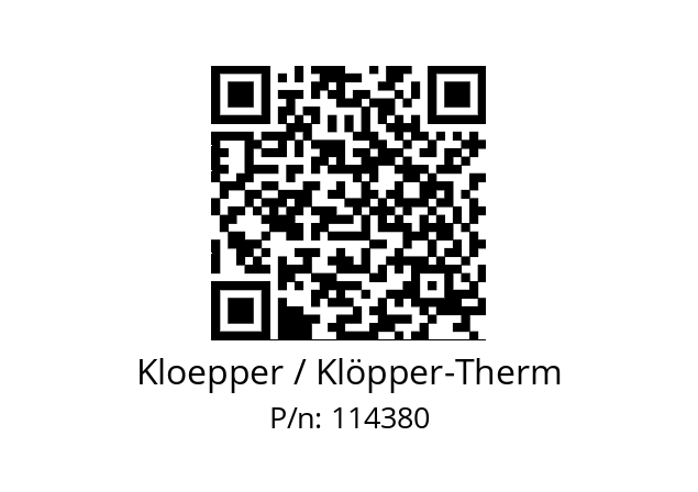   Kloepper / Klöpper-Therm 114380