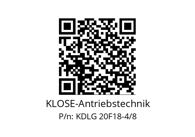   KLOSE-Antriebstechnik KDLG 20F18-4/8