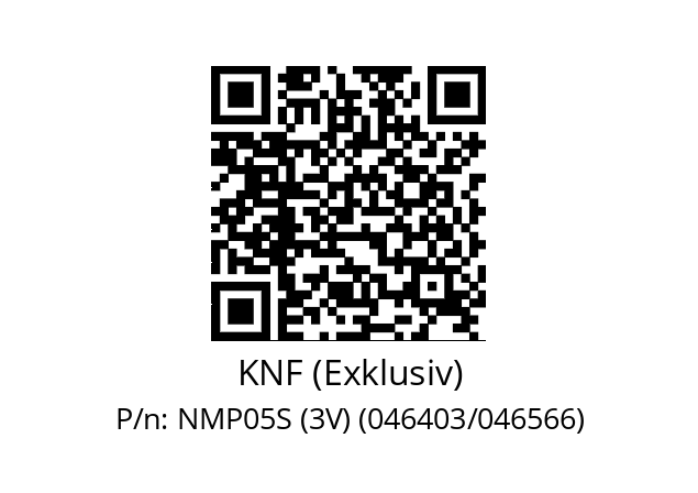   KNF (Exklusiv) NMP05S (3V) (046403/046566)