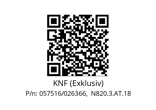   KNF (Exklusiv) 057516/026366,  N820.3.AT.18